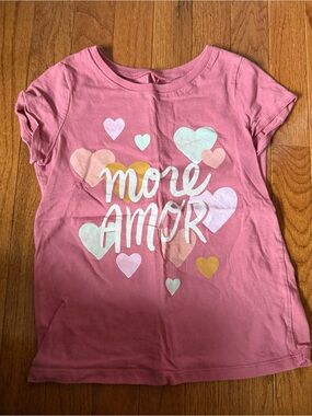 OshKosh B'gosh Pink 'More Amor' Heart Graphic Tee